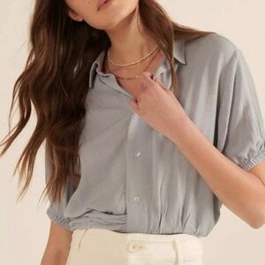 NWT: Promesa Truth Be Told Cropped Button-Up Shirt